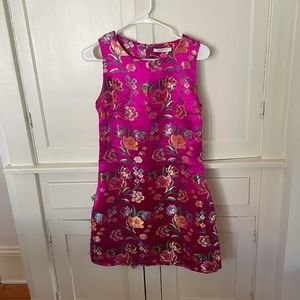 Brocade Floral Mini Dress